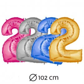 Palloncino Numero 2 Foil 102 cm