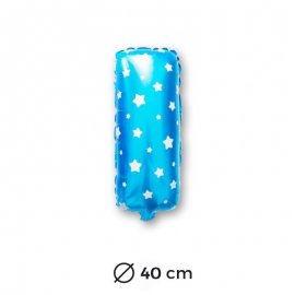 Palloncino Foil Lettera I in Blu con Stelle 40 cm