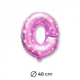 Palloncino Lettera O Foil in Rosa con Cuori 40 cm