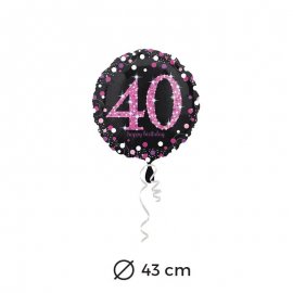 Palloncini 40 anni Elegant Pink 43 cm