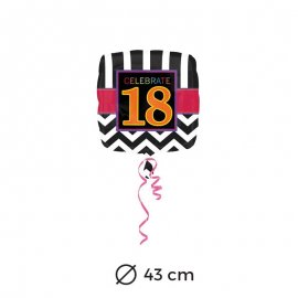 Palloncini 18 anni Chevron 43 cm