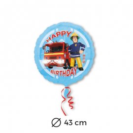 Palloncini Sam il Pompiere Happy Birthday 43 cm