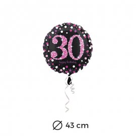 Palloncini 30 anni Elegant Pink 43 cm