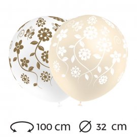 Palloncini Sposi con Fiori