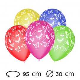 Palloncini Farfalle M02 Rotondi 30 cm