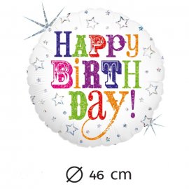 Palloncino Compleanno Mylar Rotondo 46 cm