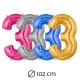 Palloncino Numero 3 Foil 102 cm
