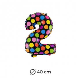 Palloncino Lunare Numero 2 Foil 40 cm